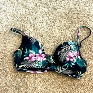 Flower Print Bikini Top